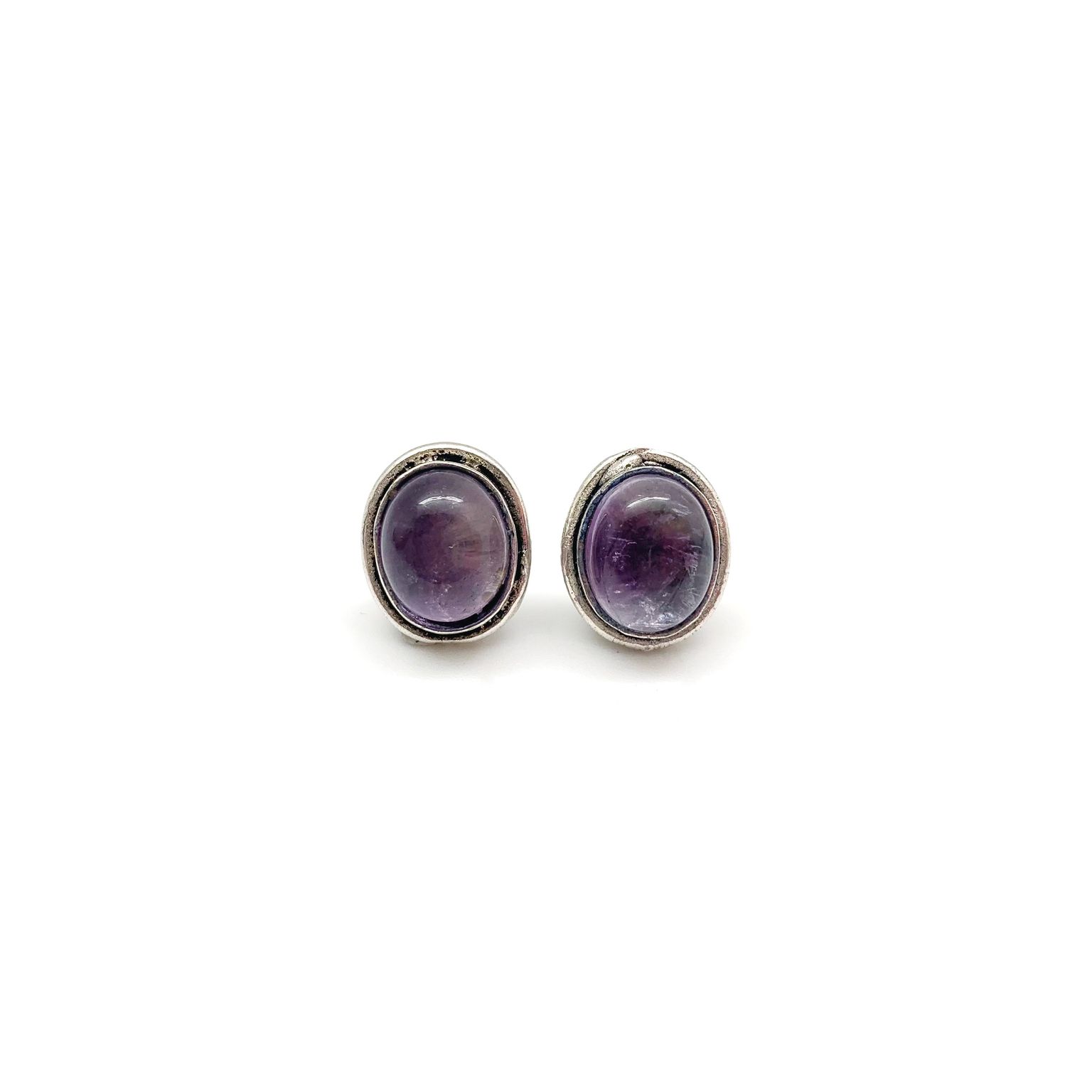 Kashi Semiprecious Stone Post Earrings - Amethyst