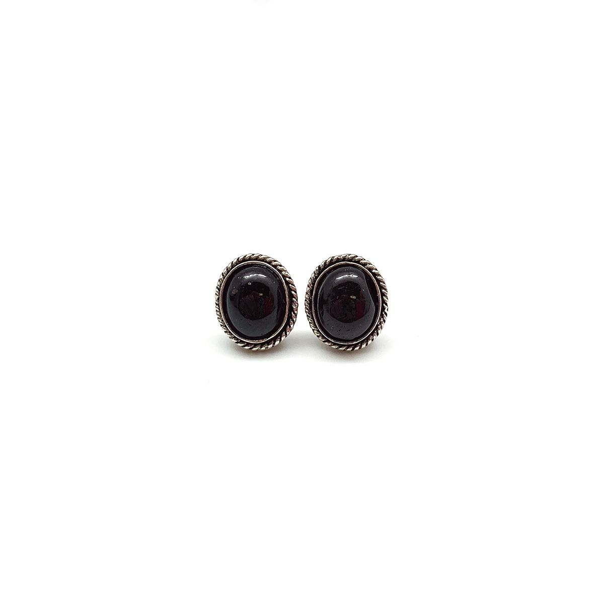 Kashi Semiprecious Stone Post Earrings - Garnet