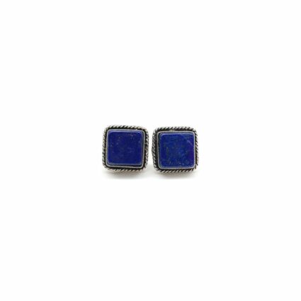 Kashi Semiprecious Stone Post Earrings - Lapis