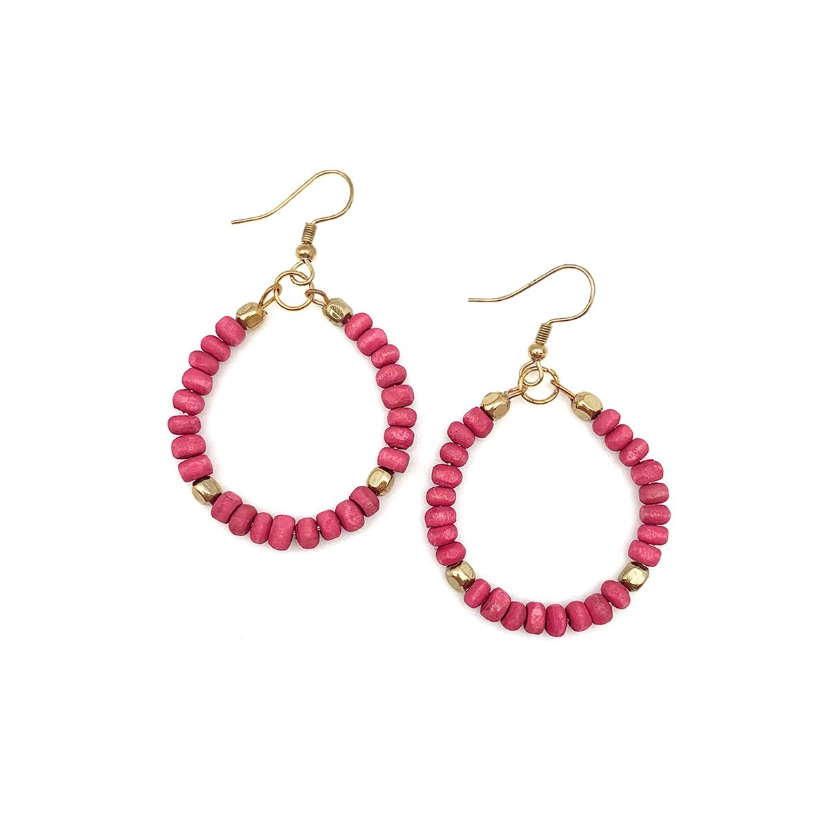 Sachi Chromatic Hues - Fuschia Hoop Earrings