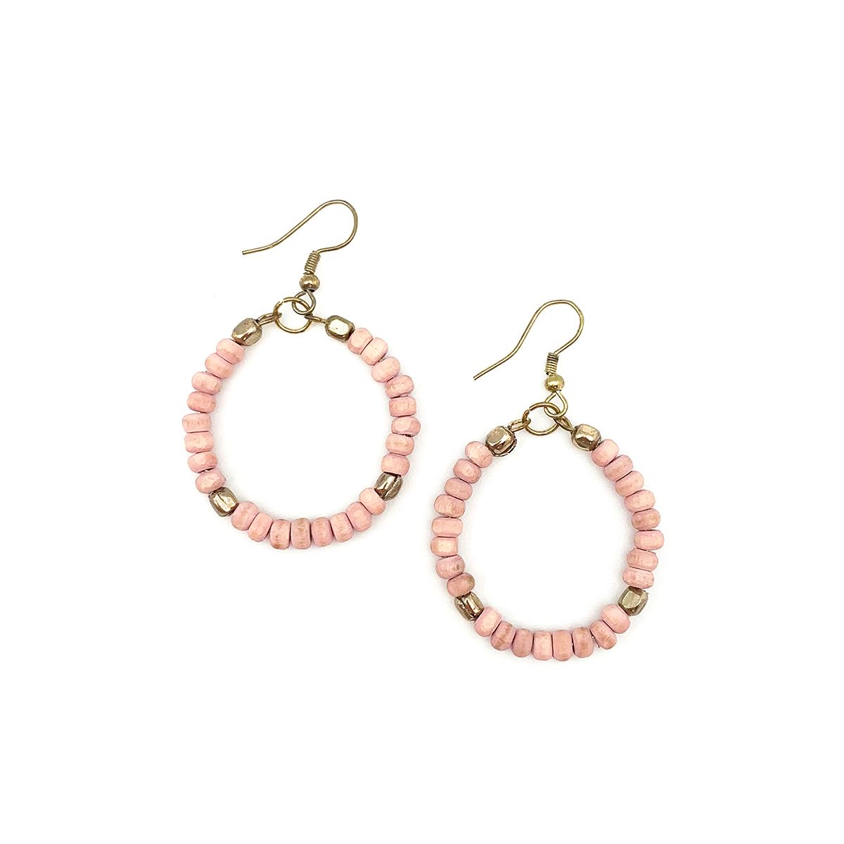 Sachi Chromatic Hues - Blush Pink Hoop Earrings