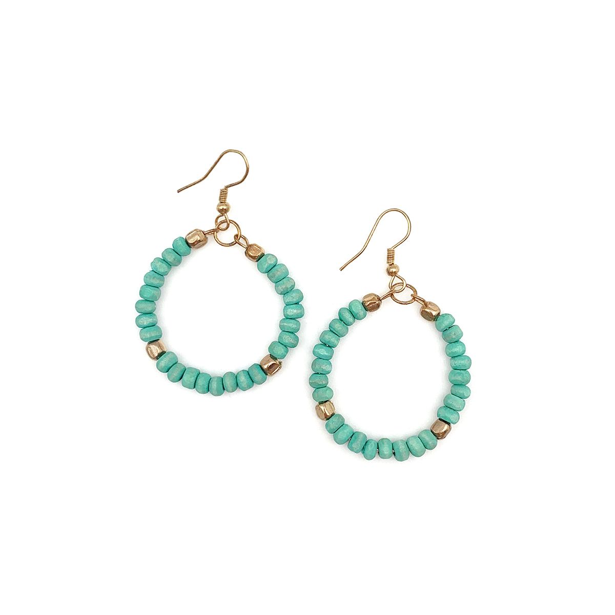 Sachi Chromatic Hues - Sea Green Hoop Earrings