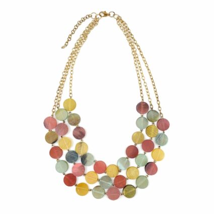 Omala Pleasing Pastels Collection Necklace - Circular Rows