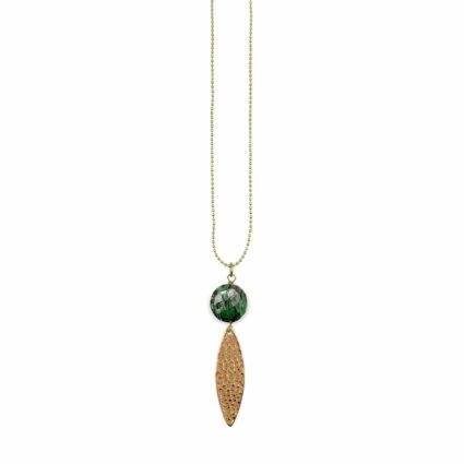 Akriti Gold and Medium Faceted Ruby Ziosite Necklace