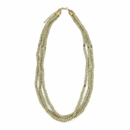 Sachi Chromatic Hues- Sage Green Short Multi-Strand Necklace