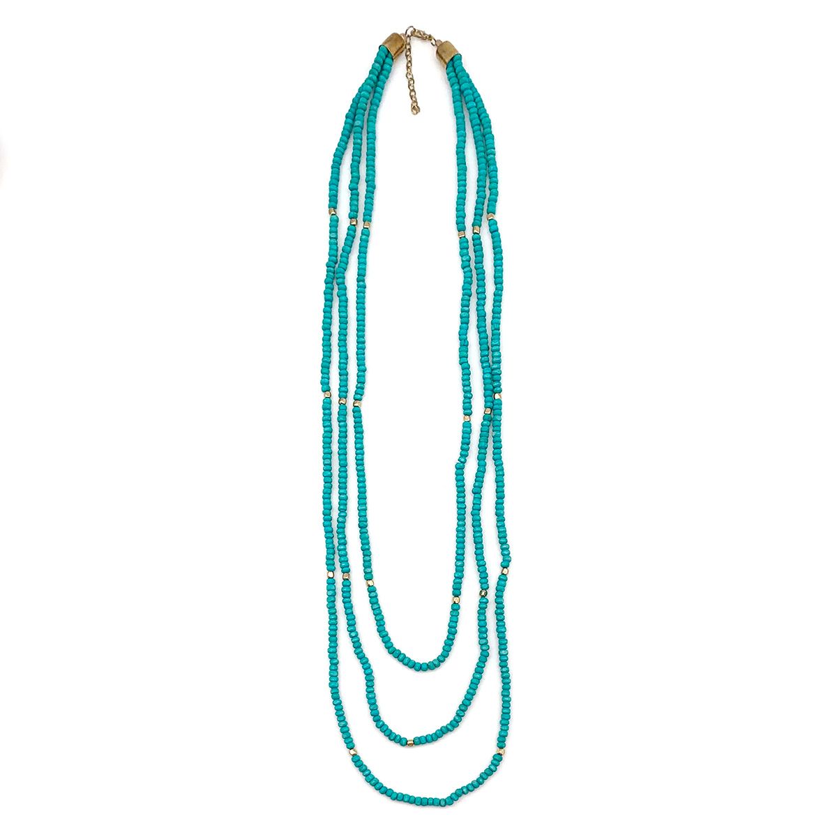 Sachi Chromatic Hues - Turquoise Long Multi-Strand Necklace