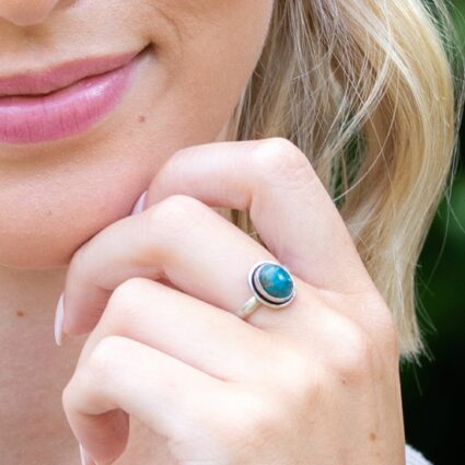 Kashi Semiprecious Small Stone Ring - Apatite