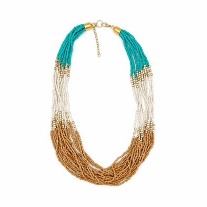 Sachi Island Waterfalls Necklace - Short Colorblocked