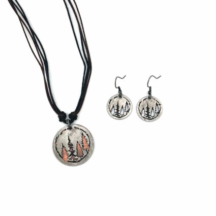 Pewter Earrings - Woodland Trees