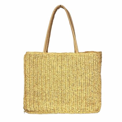 Natural Raffia Large Structured Handmade Tote