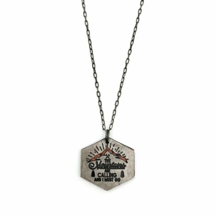 Pewter Necklace - The Mountains Are Calling And I Must Go