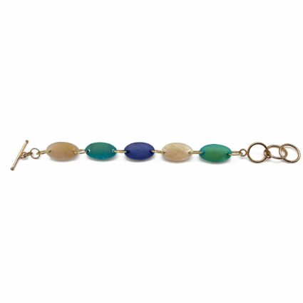Omala Azure Coast Collection Bracelet - Small Ovals with Toggle Clasp