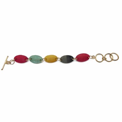 Omala Pleasing Pastels Collection Bracelet - Small Ovals with Toggle Clasp