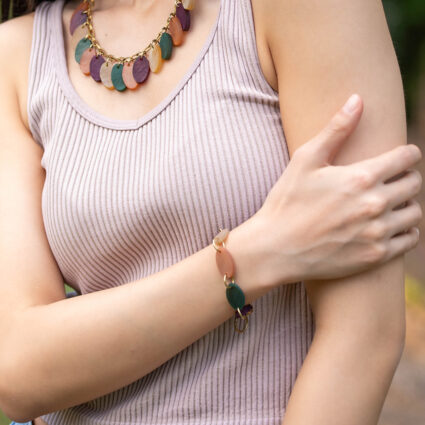 Omala Bold & Brash Collection Bracelet - Small Ovals with Toggle Clasp