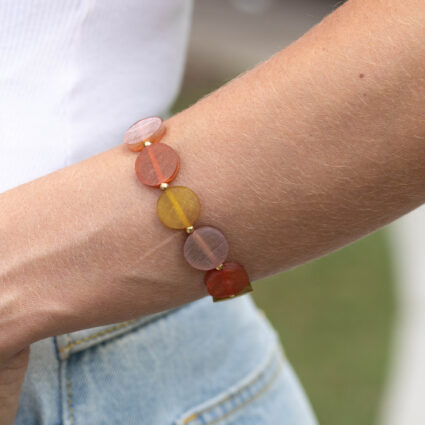 Omala Citrus Sunshine Collection - Stretch Bracelet with Small Circles