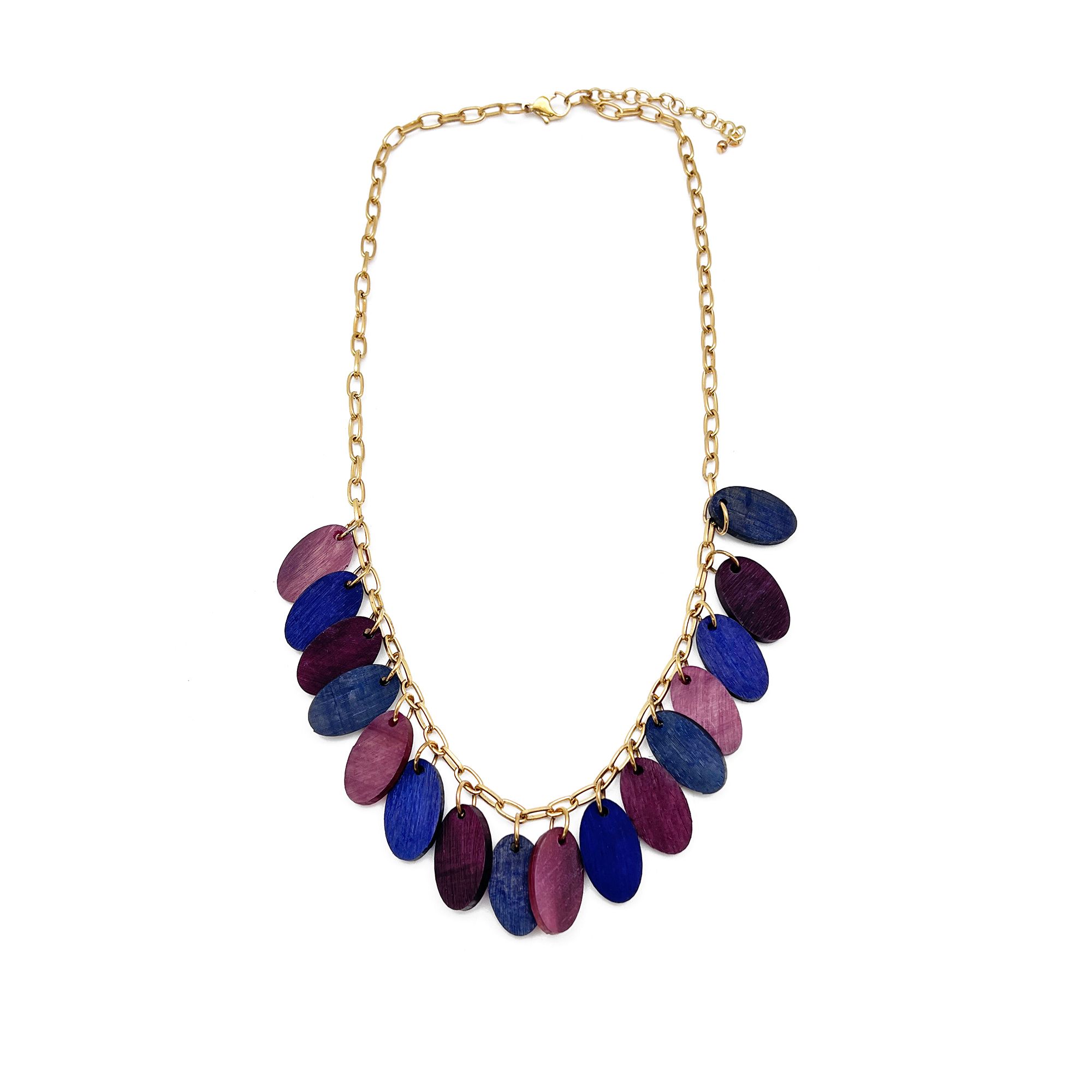 Omala Heliotrope Necklace - Small Ovals on Chain