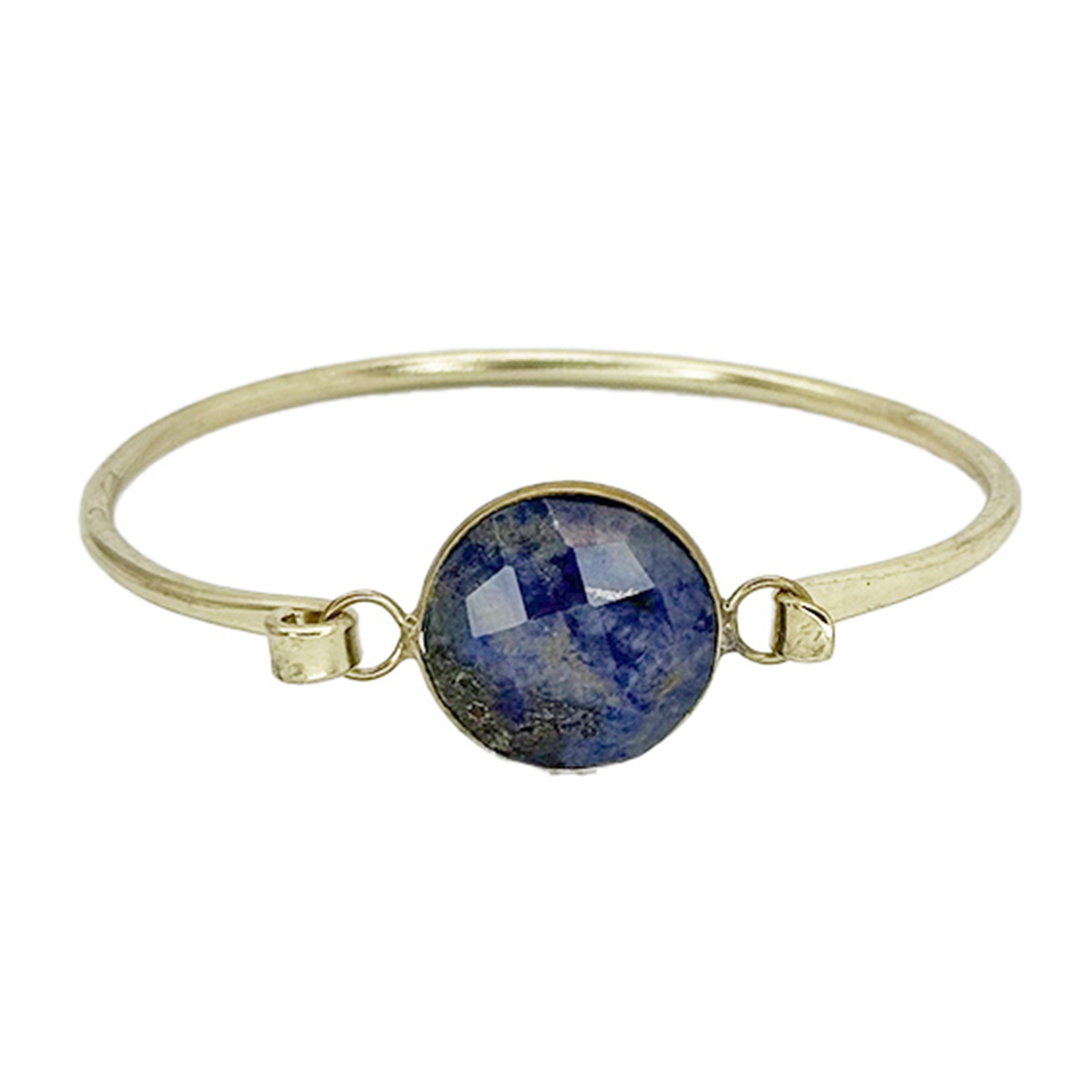 Gold Plated Bracelet with Semi-Precious Stone - Sodalite