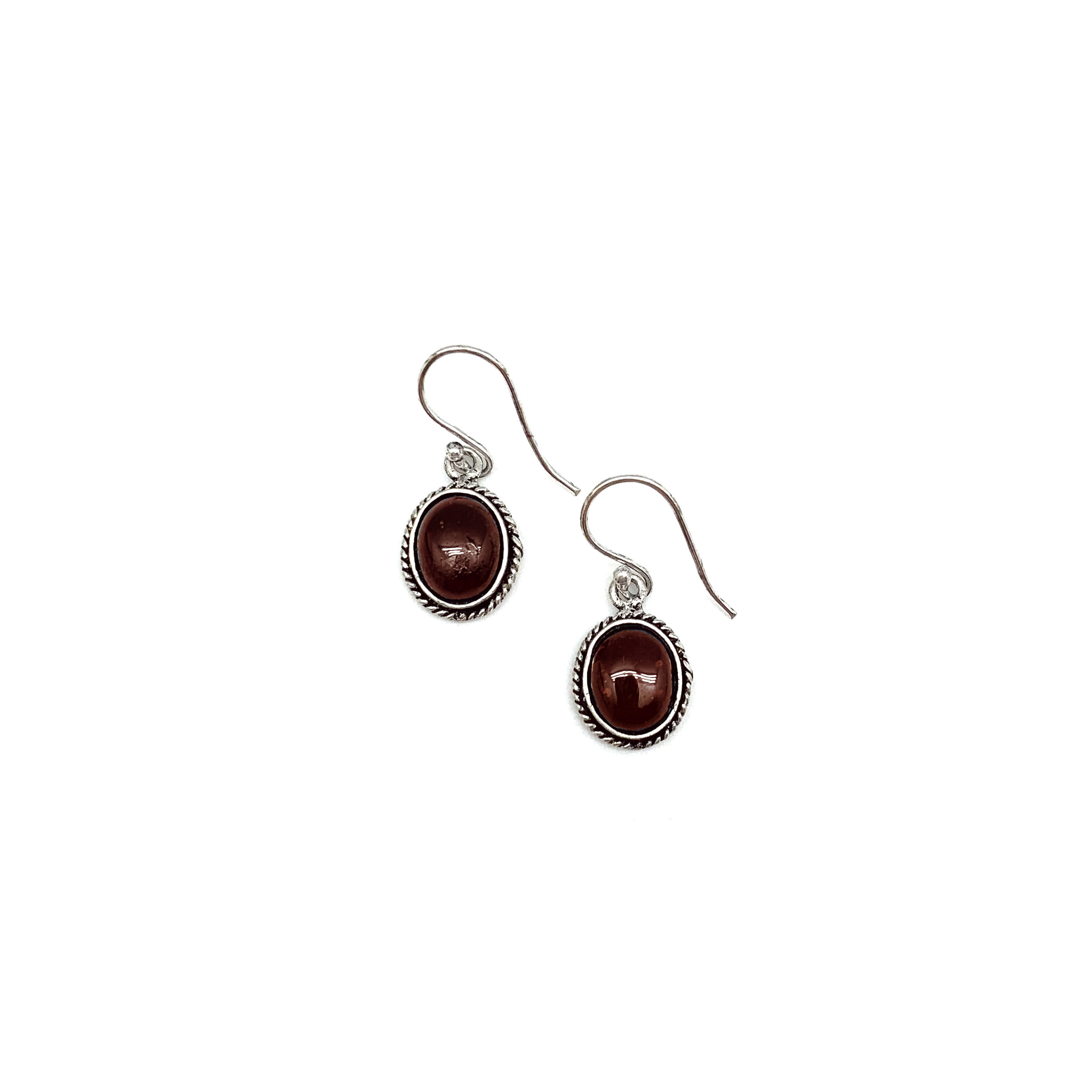 Kashi Semiprecious Small Stone Earrings - Garnet