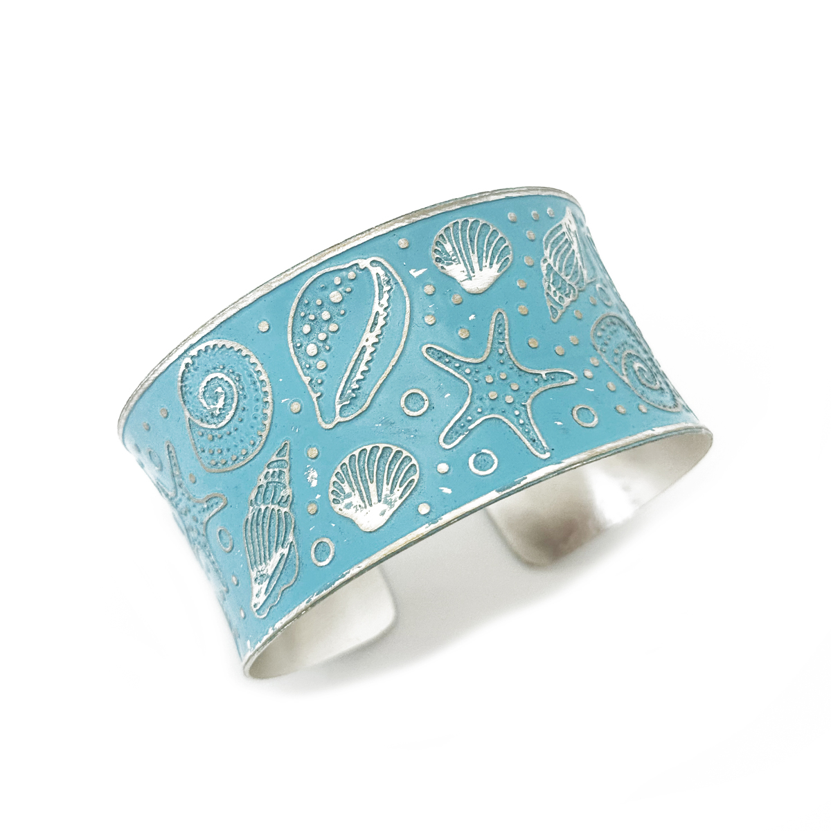 Handcrafted Blue Sea Life Patina Bracelet