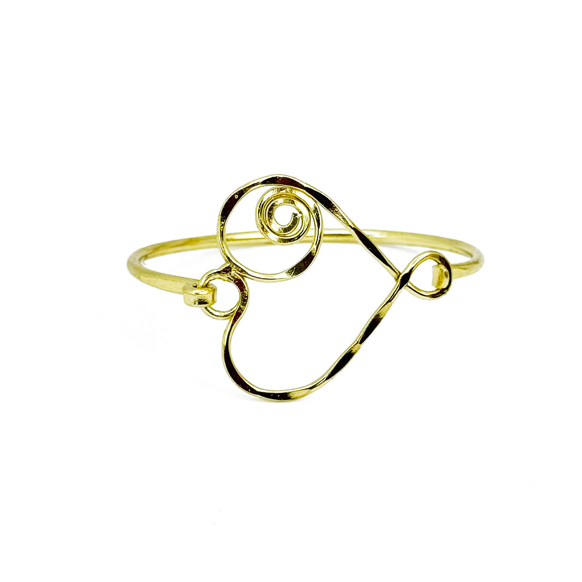 Handcrafted Gold Plated Heart Bracelet