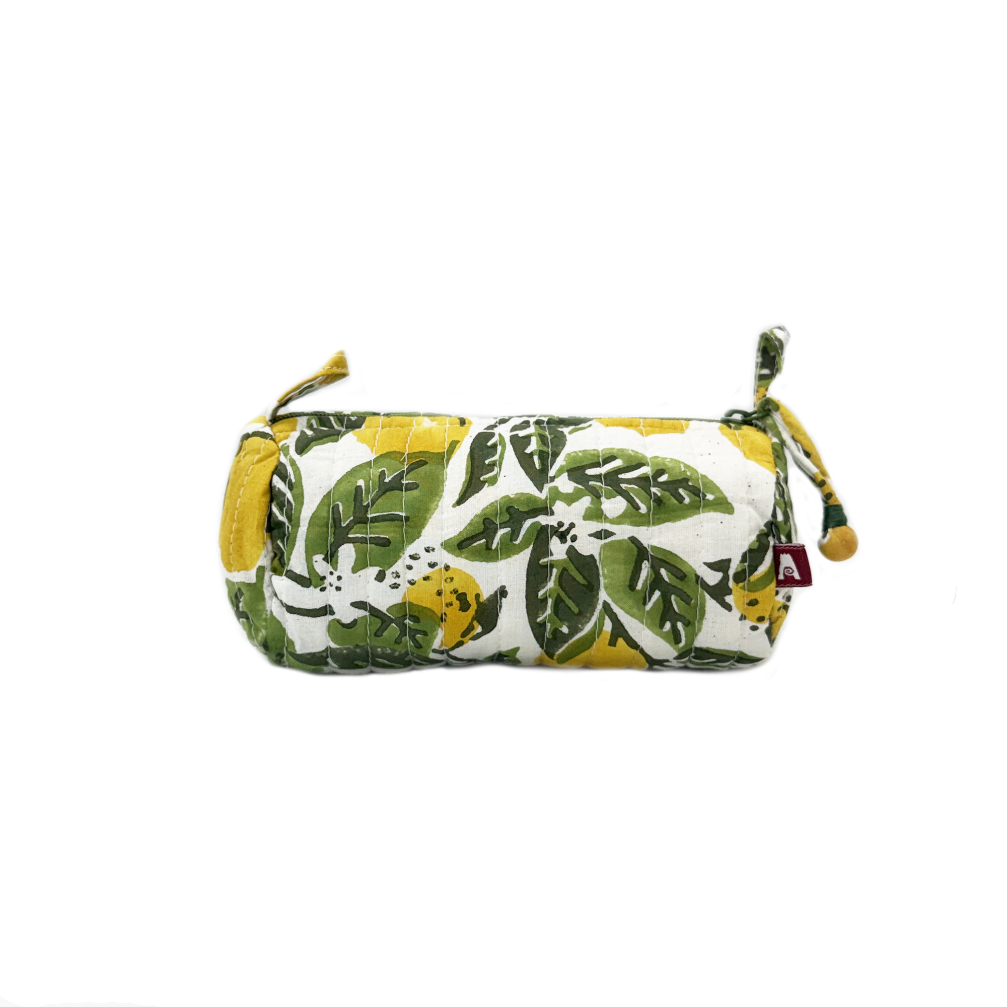 Lemon Grove Block Printed Accessory Bag