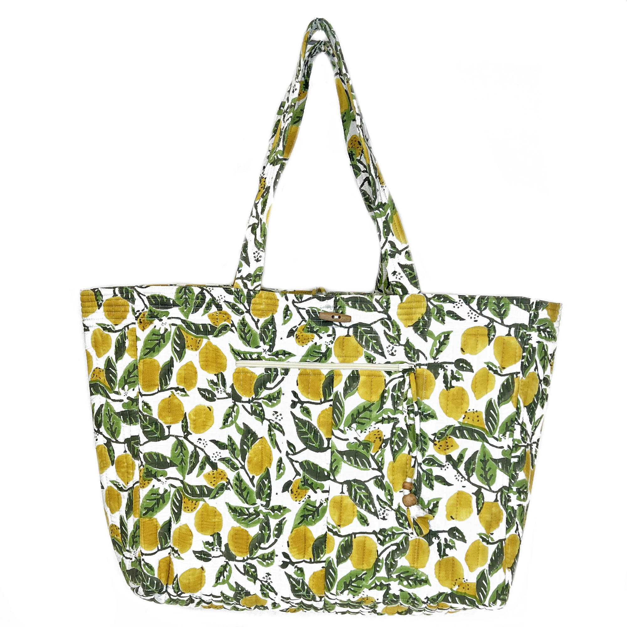 Lemon Grove Block Printed Market Tote