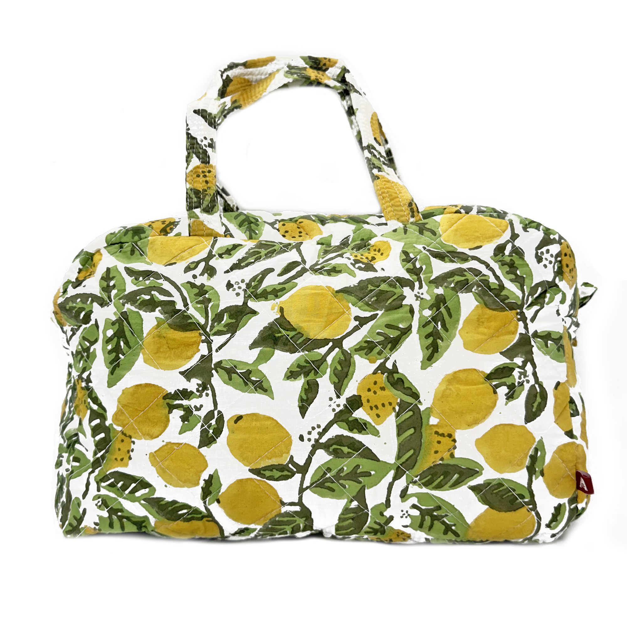 Lemon Grove Block Printed Travel Bag