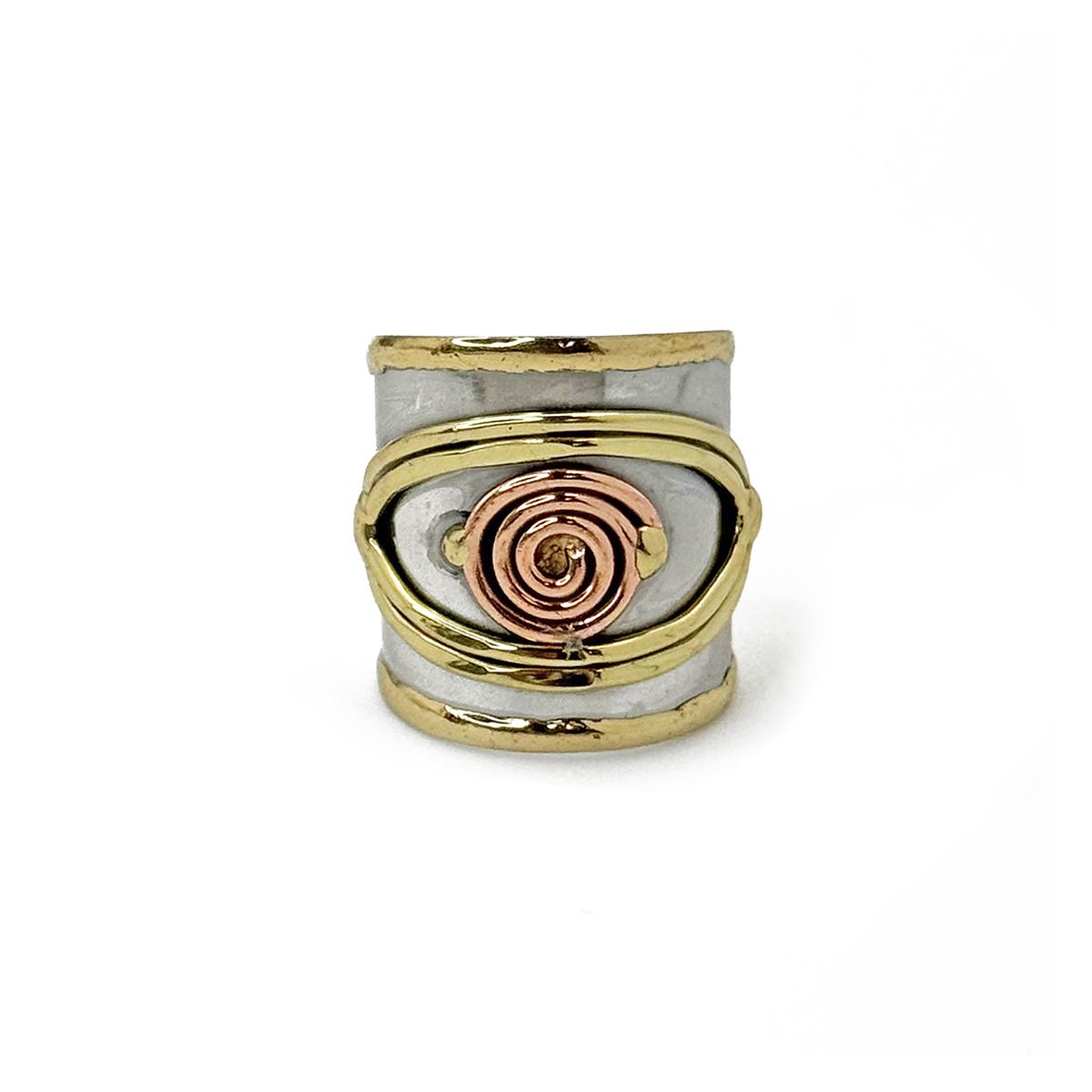 Handcrafted Mixed Metal Eye Ring