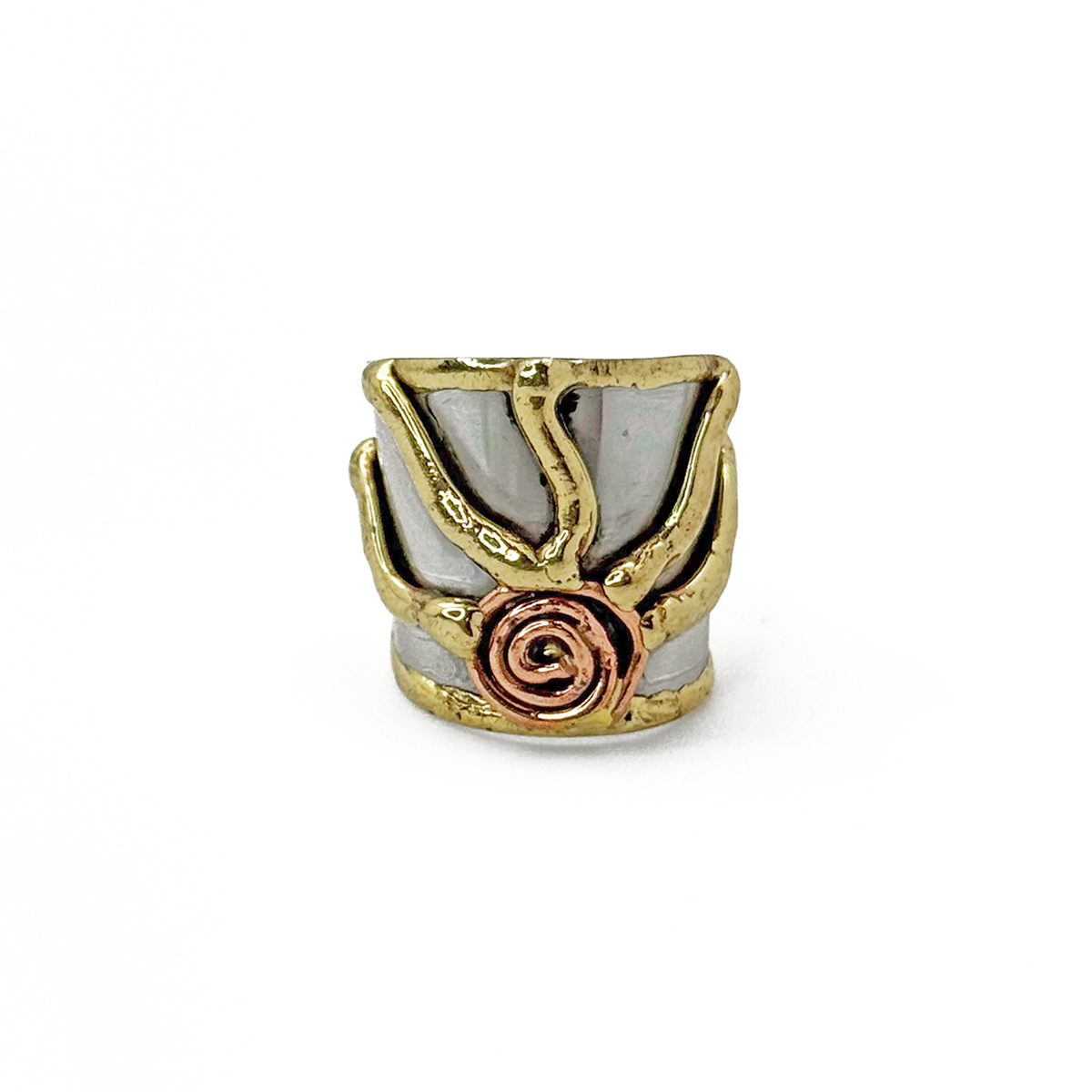 Handcrafted Mixed Metal Sunrise Ring